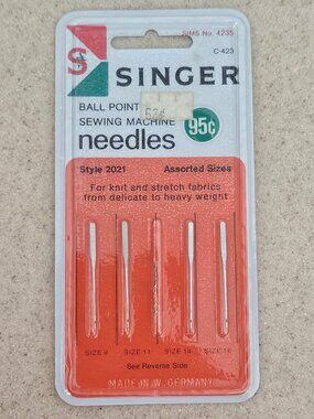 VINTAGE RARE NOS SINGER SEWING MACHINE BALL POINT NEEDLES